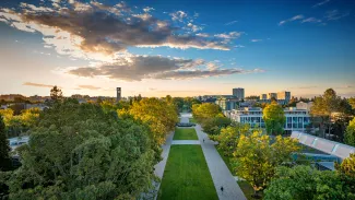 Aerial of Main Mall at UBC